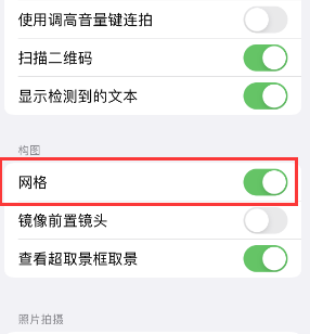 当阳苹果手机维修网点分享iPhone如何开启九宫格构图功能 