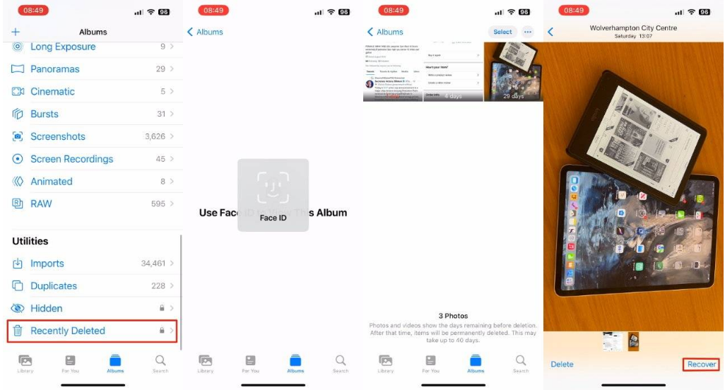 当阳苹果14维修分享 iPhone14 上恢复已删除的照片 