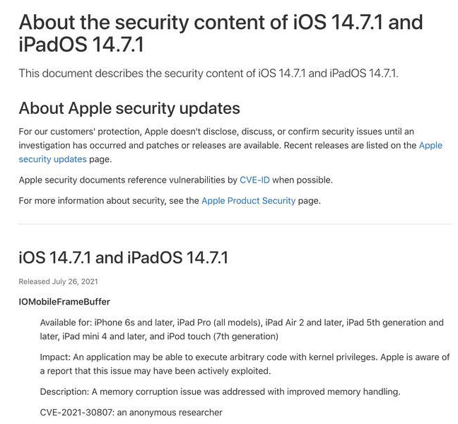 当阳苹果手机维修分享iOS 14.7.1 正式版更新内容及升级方法 